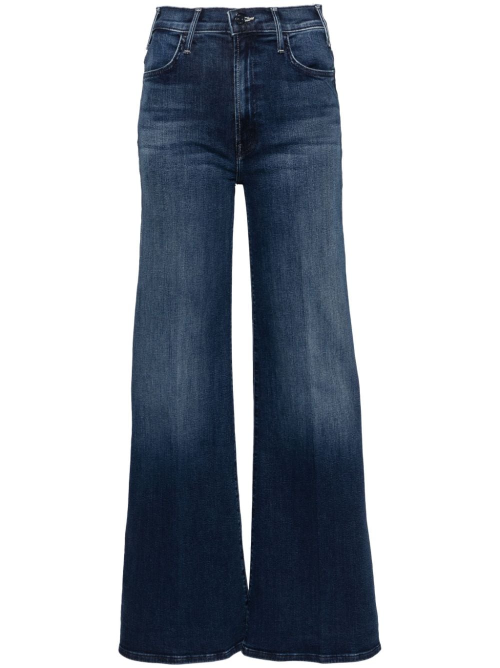 MOTHER Hustler Roller high waist jeans met wijde pijpen Blauw