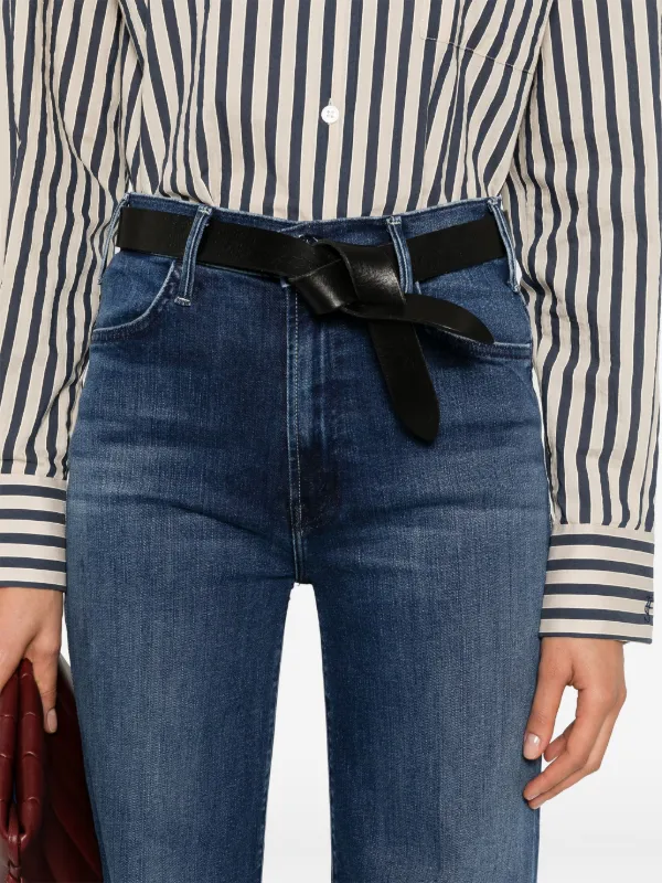 MOTHER Hustler Roller high-rise wide-leg Jeans | Blue | FARFETCH