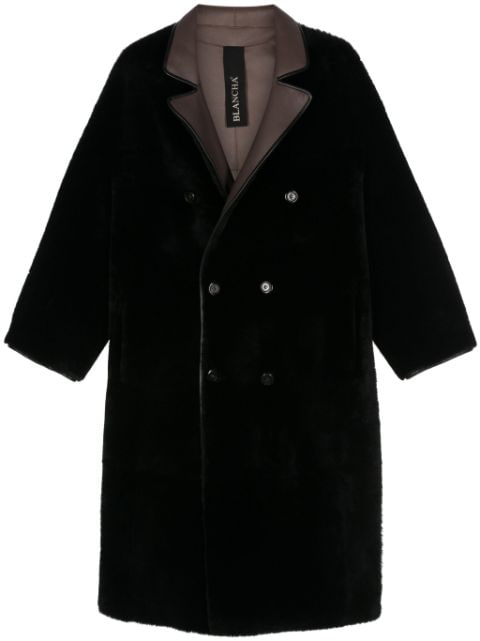 Blancha double-breasted reversible coat