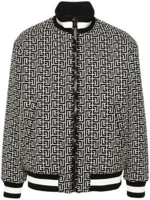 Balmain Jaqueta Bomber Dupla Face Monogramada | Preto | FARFETCH BR