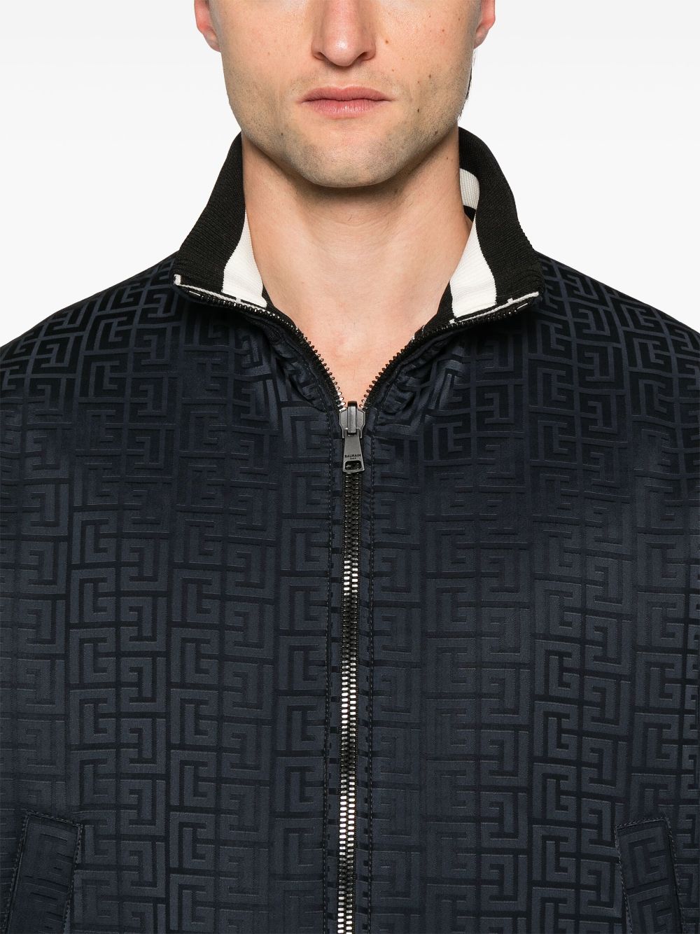 Balmain Monogram reversible bomber jacket Men