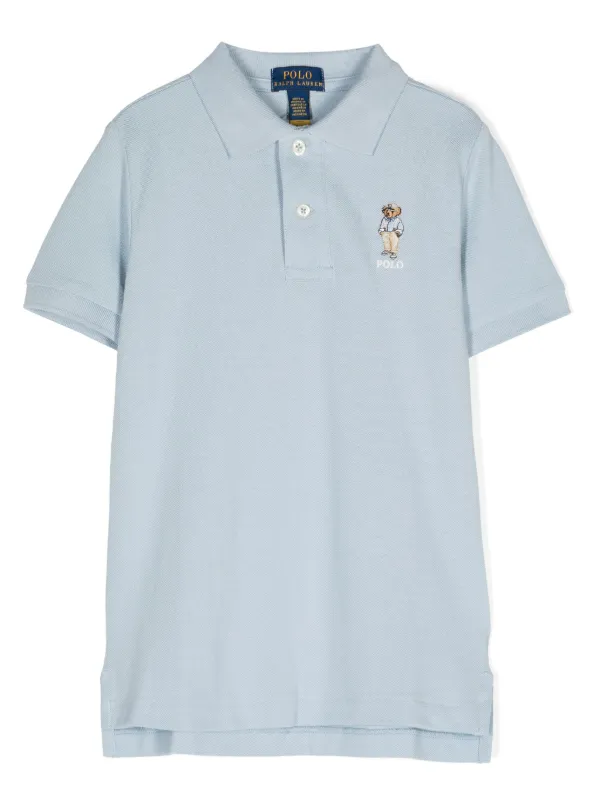 POLO RALPH LAUREN KIDS Polo Bear-embroidered Cotton Polo