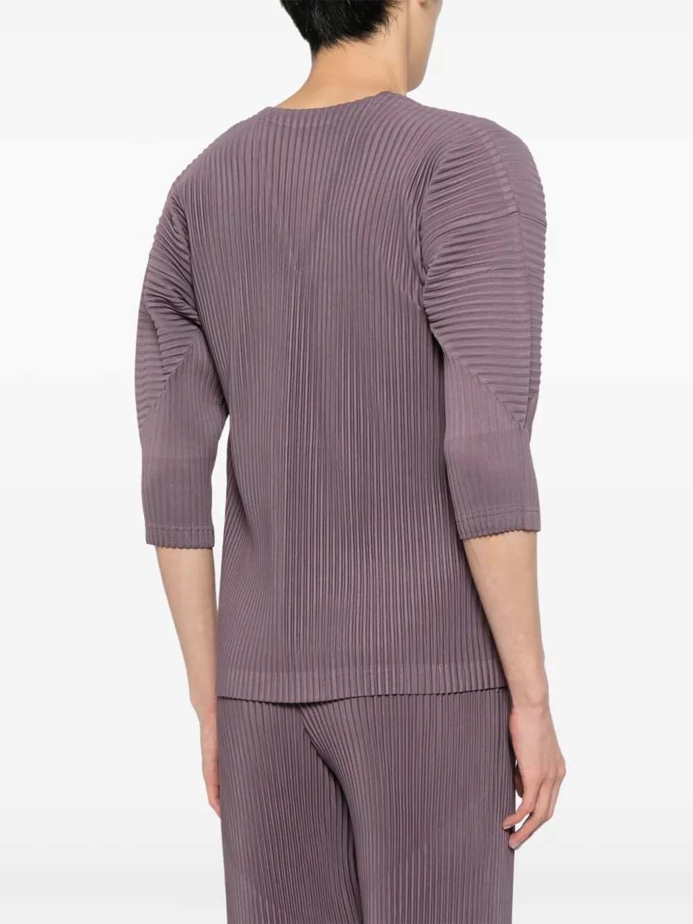 Homme Plissé Issey Miyake Aerial geplooid T-shirt Paars