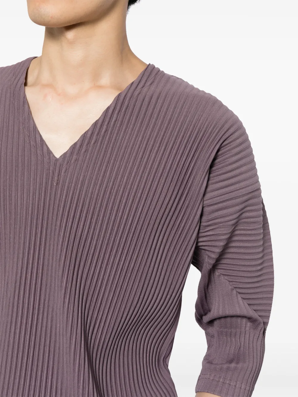 Homme Plissé Issey Miyake Aerial geplooid T-shirt Paars