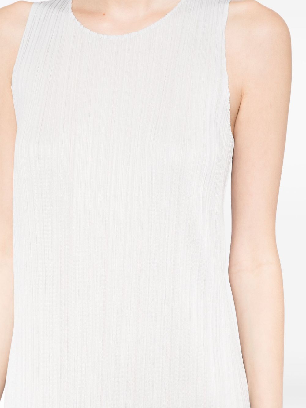 Shop Issey Miyake Pleats Dress In Grey