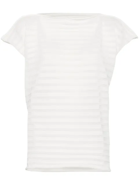 Pleats Please Issey Miyake top tejido de malla