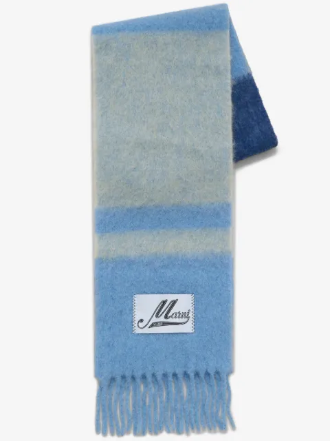 Marni fringed brushed-knit scarf