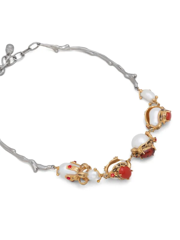 Marni pearl-embellished Necklace | Silver | FARFETCH BH