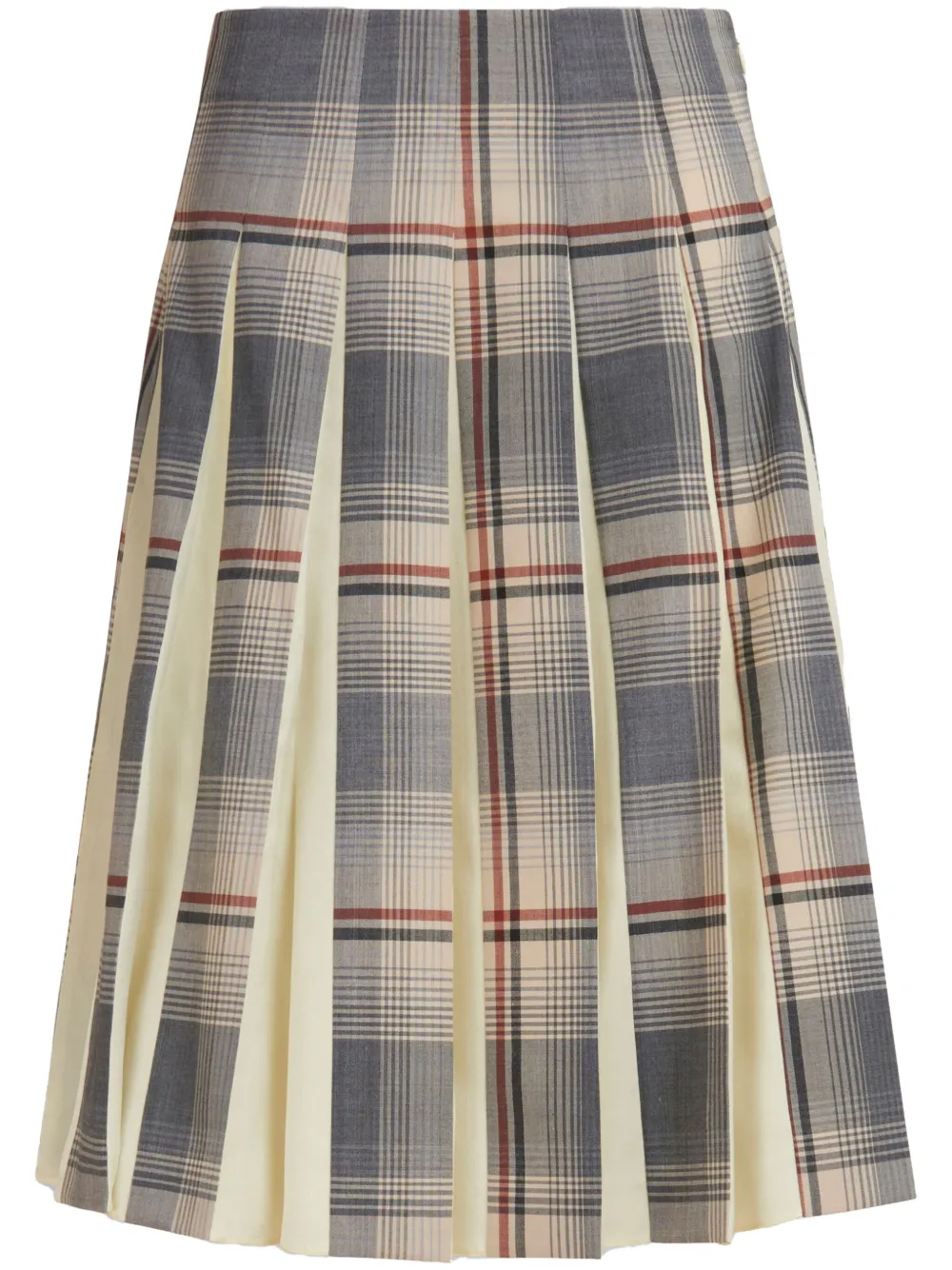 Marni plaid-pattern pleated midi skirt Women
