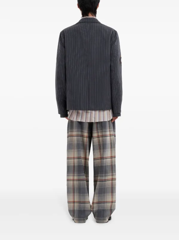 Marni ダメージ ストライプ ジャケット | ブラック | FARFETCH JP Marni ダメージ ストライプ ジャケット | ブラック | FARFETCH JP