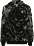 adidas tie-dye trefoil-logo hoodie - Black