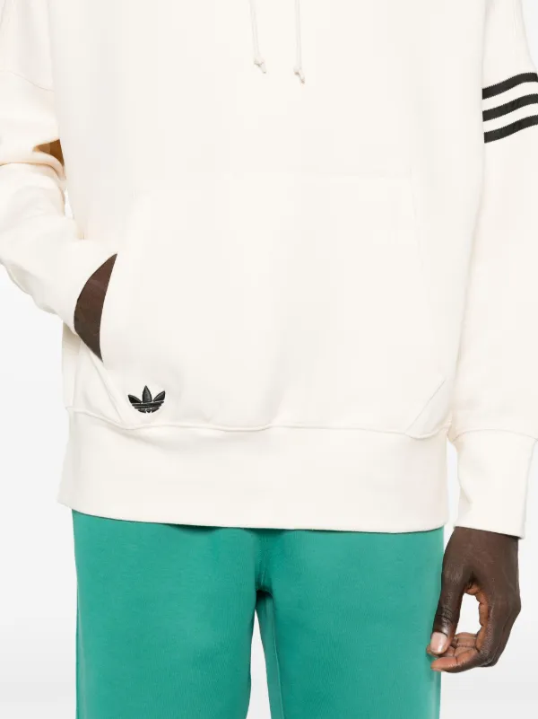 Adidas 3 Stripes Logo Hoodie Neutrals FARFETCH SG