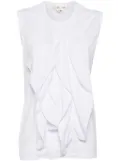 Comme Des Garçons ruffle vest - White