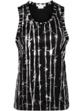 Comme Des Garçons graphic-printed vest - Black