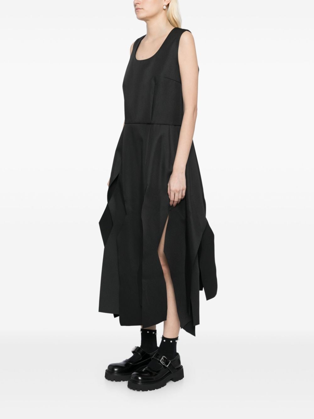 Shop Comme Des Garçons Sleeveless Dress In Black