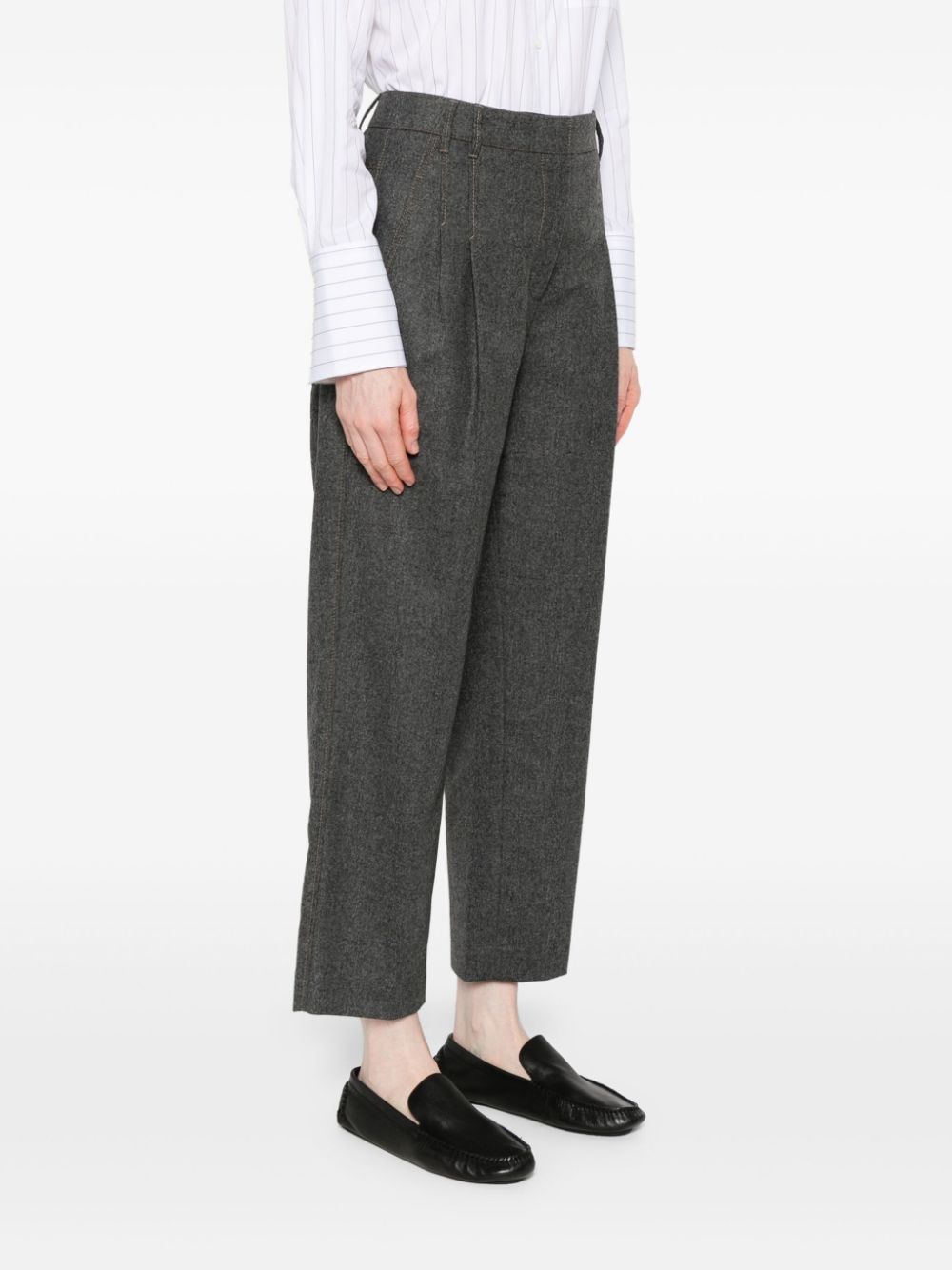 Brunello Cucinelli pleated felted straight trousers Women