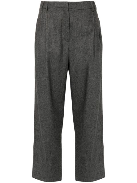 Brunello Cucinelli pleated felted straight trousers Women