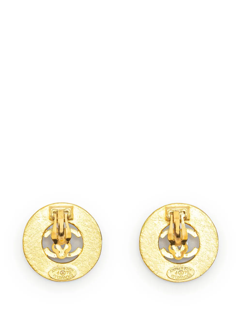 CHANEL Pre-Owned 1994 CC Clip On costume earrings - Goud