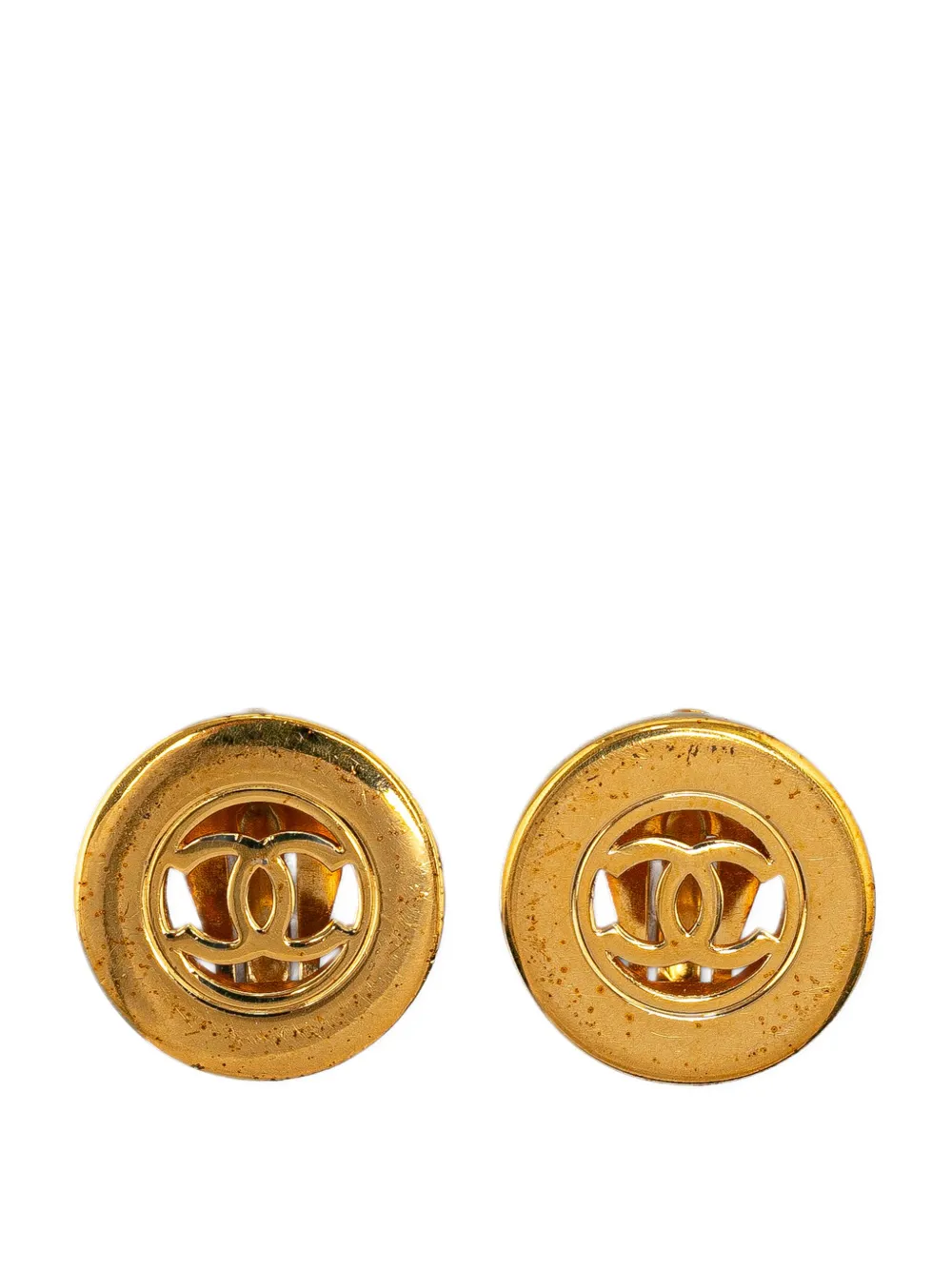 CHANEL Pre-Owned 20th Century CC Clip On costume earrings - Gold