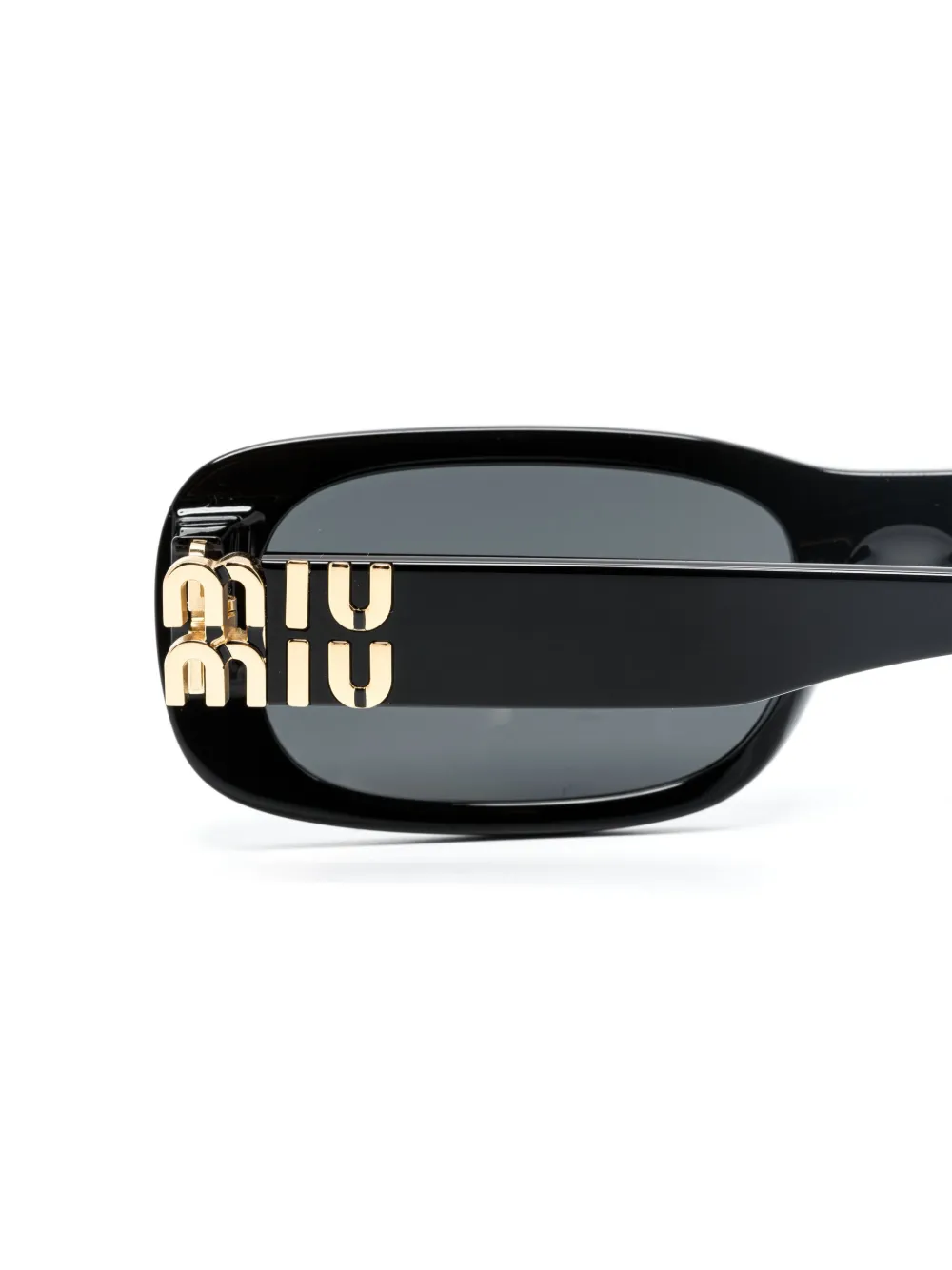 Miu Eyewear Miu Glimpse zonnebril met rechthoekig montuur Zwart