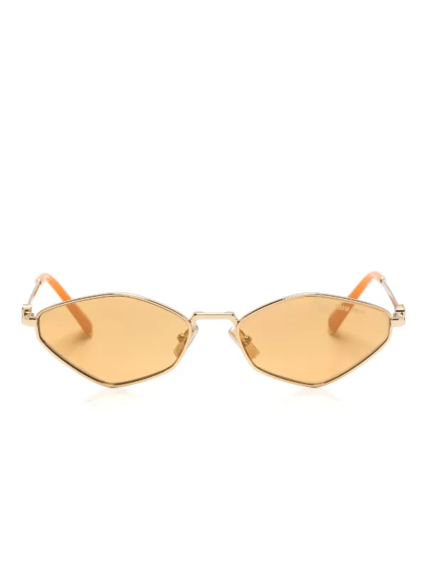 Miu Miu Eyewear MU56ZS geometric frame Sunglasses Gold FARFETCH CA