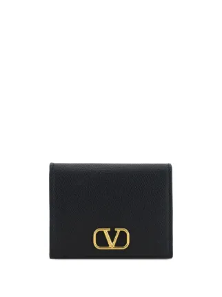 Valentino Garavani コンパクト Vロゴ シグネチャー 財布 | ブラック