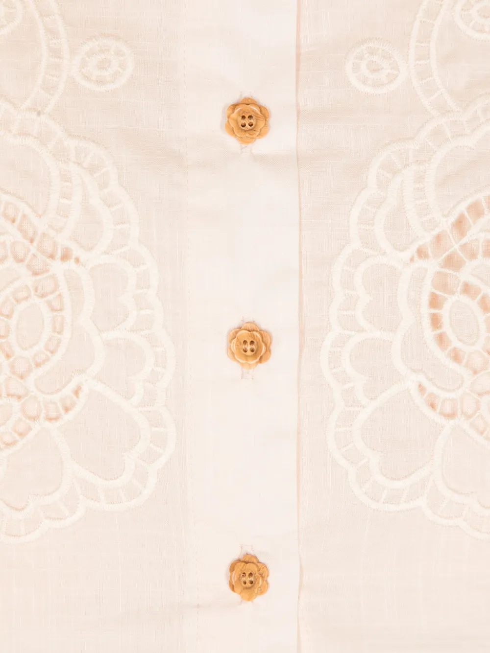 ZIMMERMANN Kids Katoenen shirt Beige