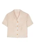 ZIMMERMANN Kids guipure-lace cotton blouse - Neutrals