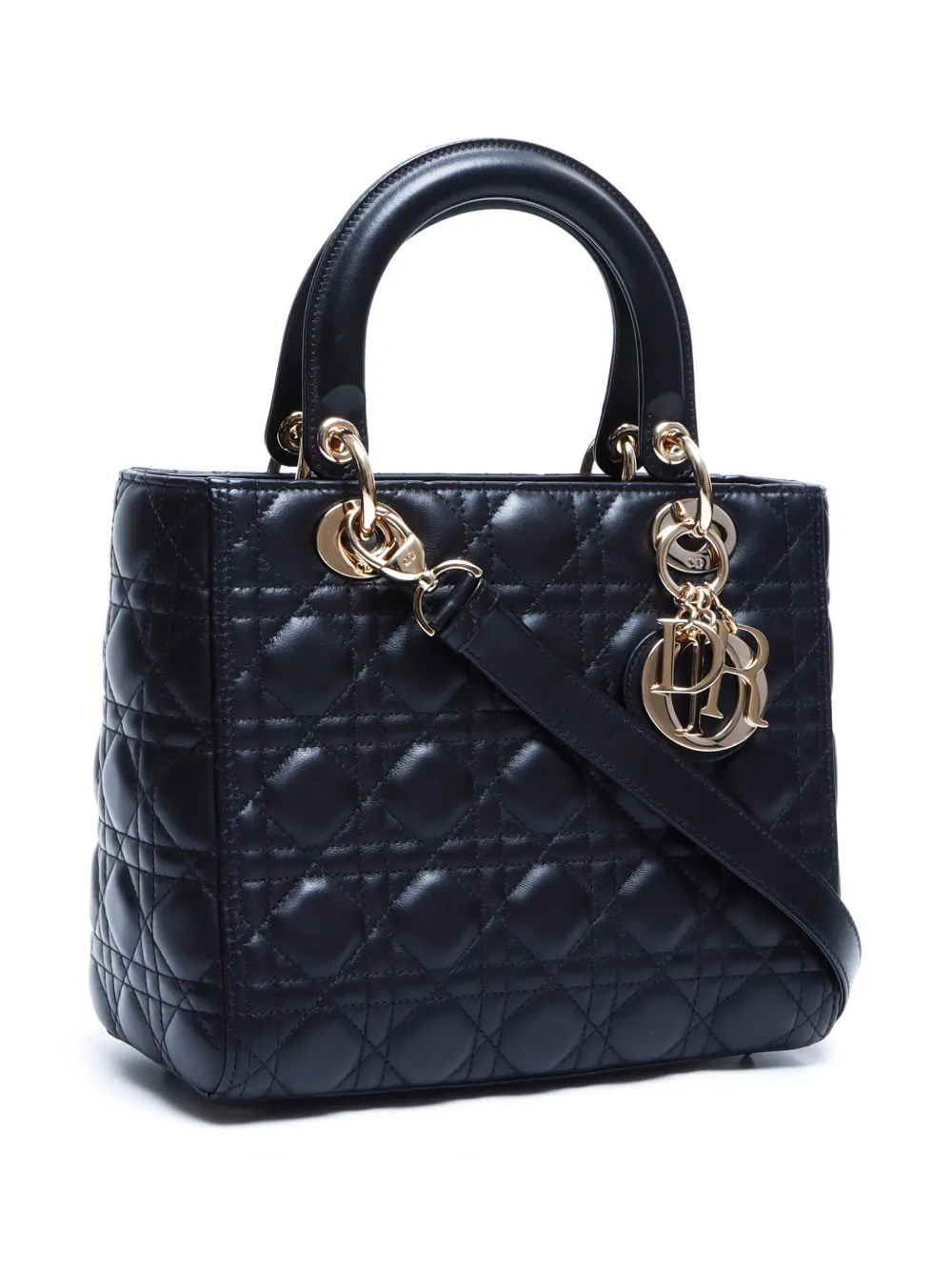 Christian Dior Pre Owned Lady Dior Handbag Black FARFETCH CA