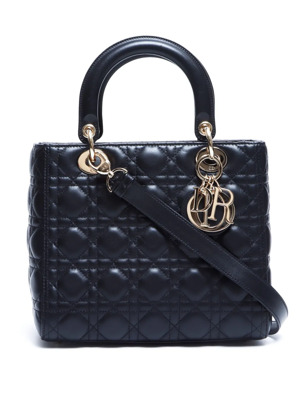 Christian Dior Pre Owned Lady Dior Handbag Black FARFETCH AU