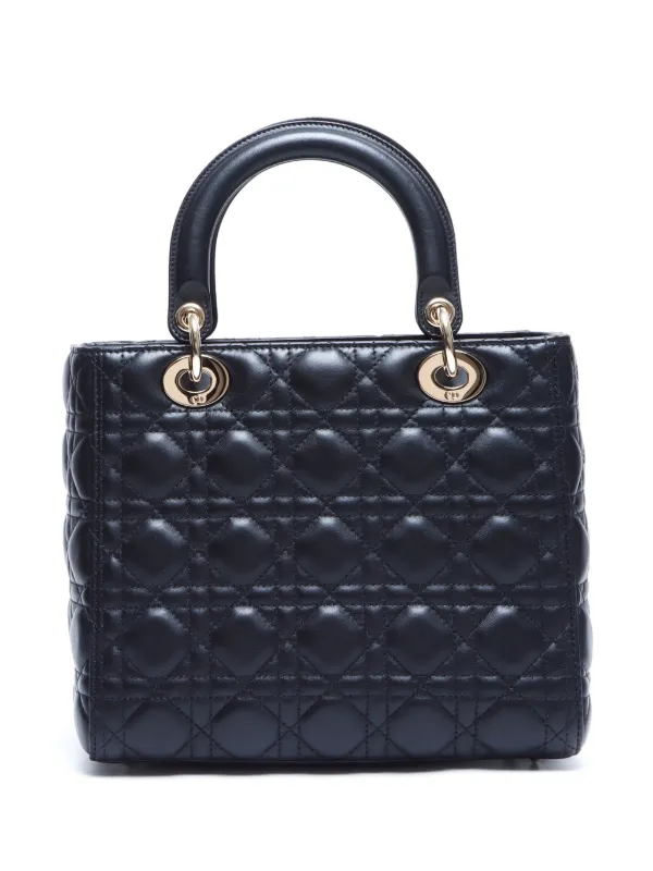 Christian Dior Pre Owned Lady Dior Handbag Black FARFETCH CA