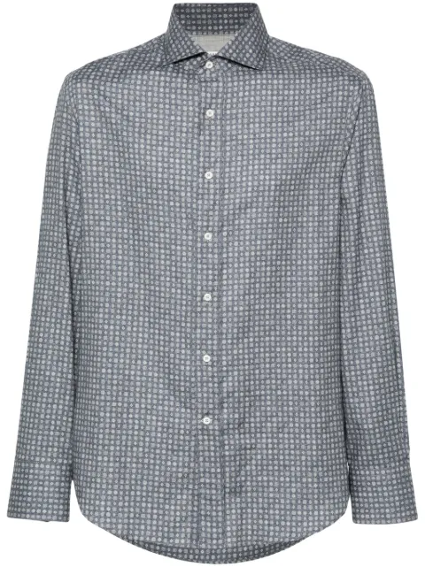 Brunello Cucinelli graphic-print cotton shirt Men