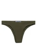 Prada high-cut fine-ribbed bikini bottoms - Green