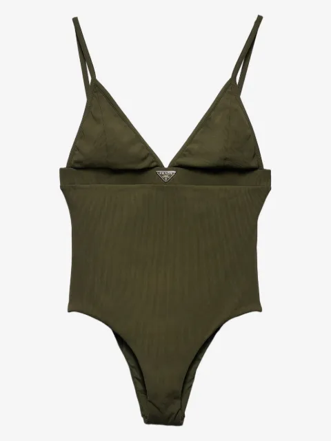 Prada ribbed knit one-piece swimsuit