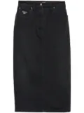 Prada slit denim midi-skirt - Black