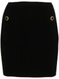 Alessandra Rich cable-knit wool mini skirt - Black