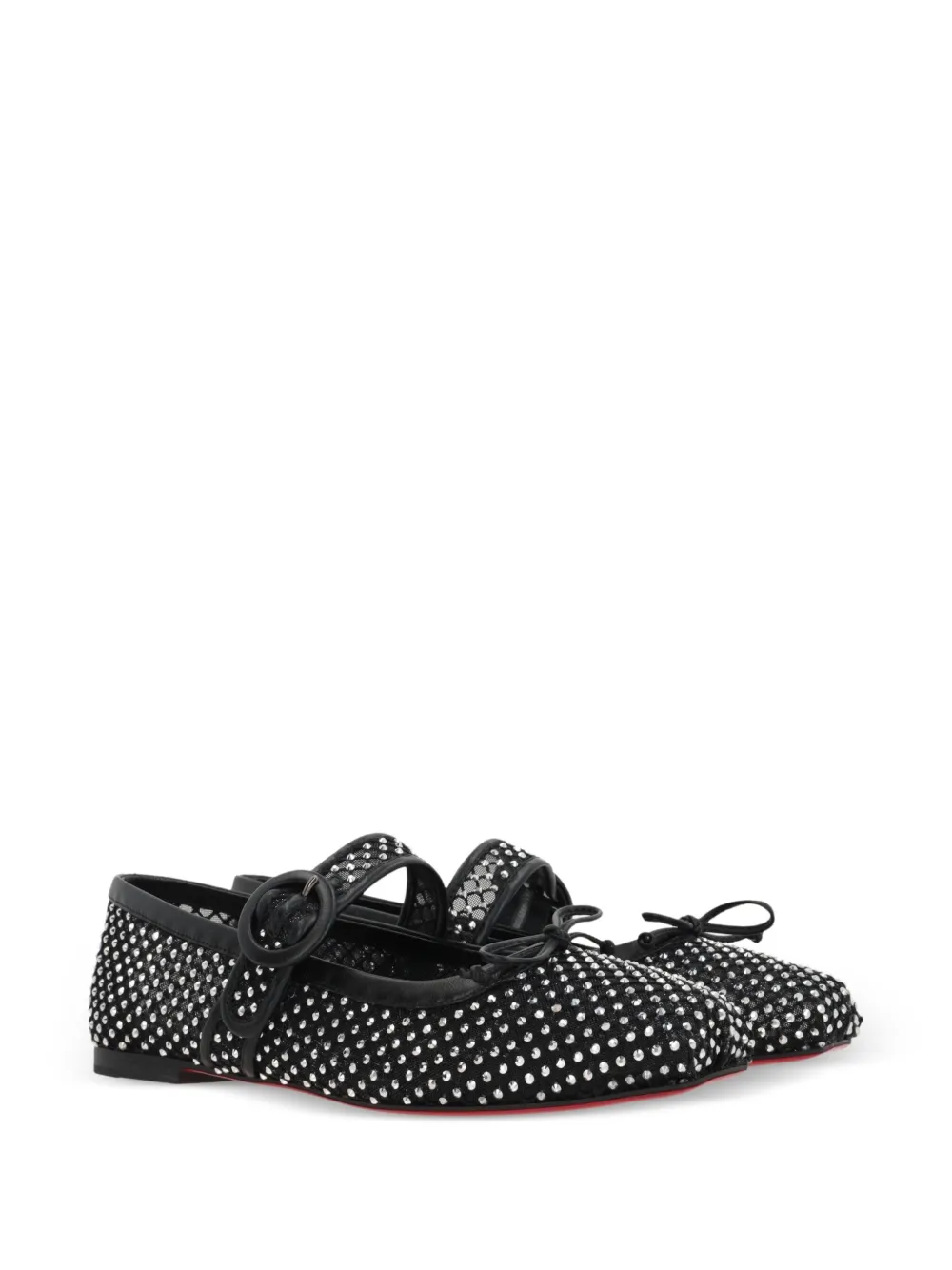 Christian Louboutin حذاء باليرينا 'ماماسترابيتينا' مزين بكريستال | Image 2
