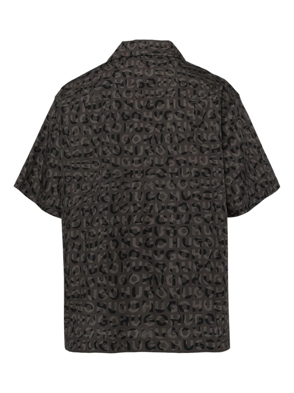 HUGO seasonal-print oversized-fit shirts - Grijs