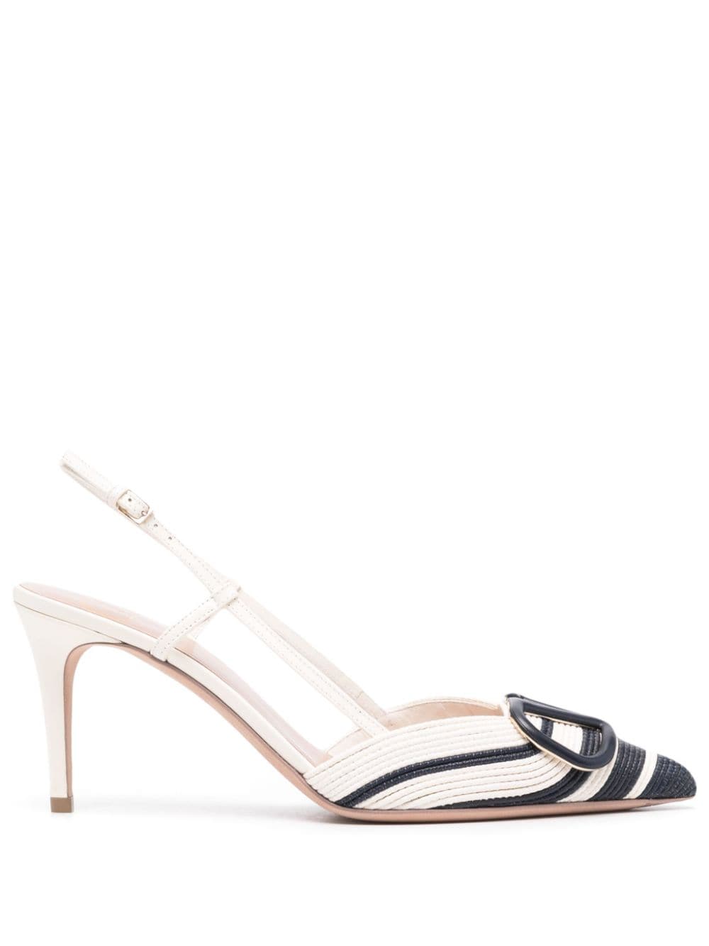 Valentino Garavani Signature VLogo 80mm pumps Wit