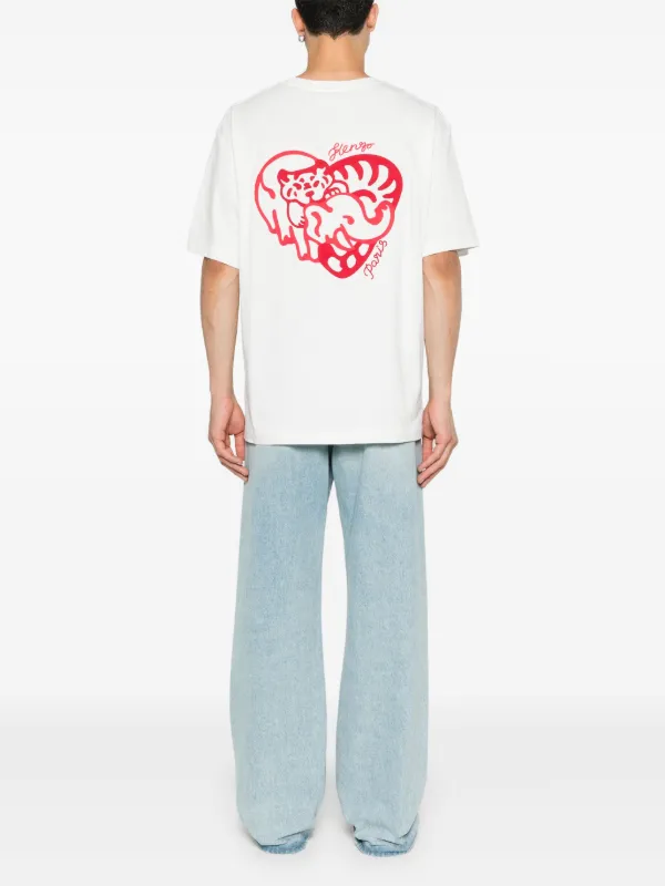 Kenzo Heart-embroidered T-shirt | White | FARFETCH