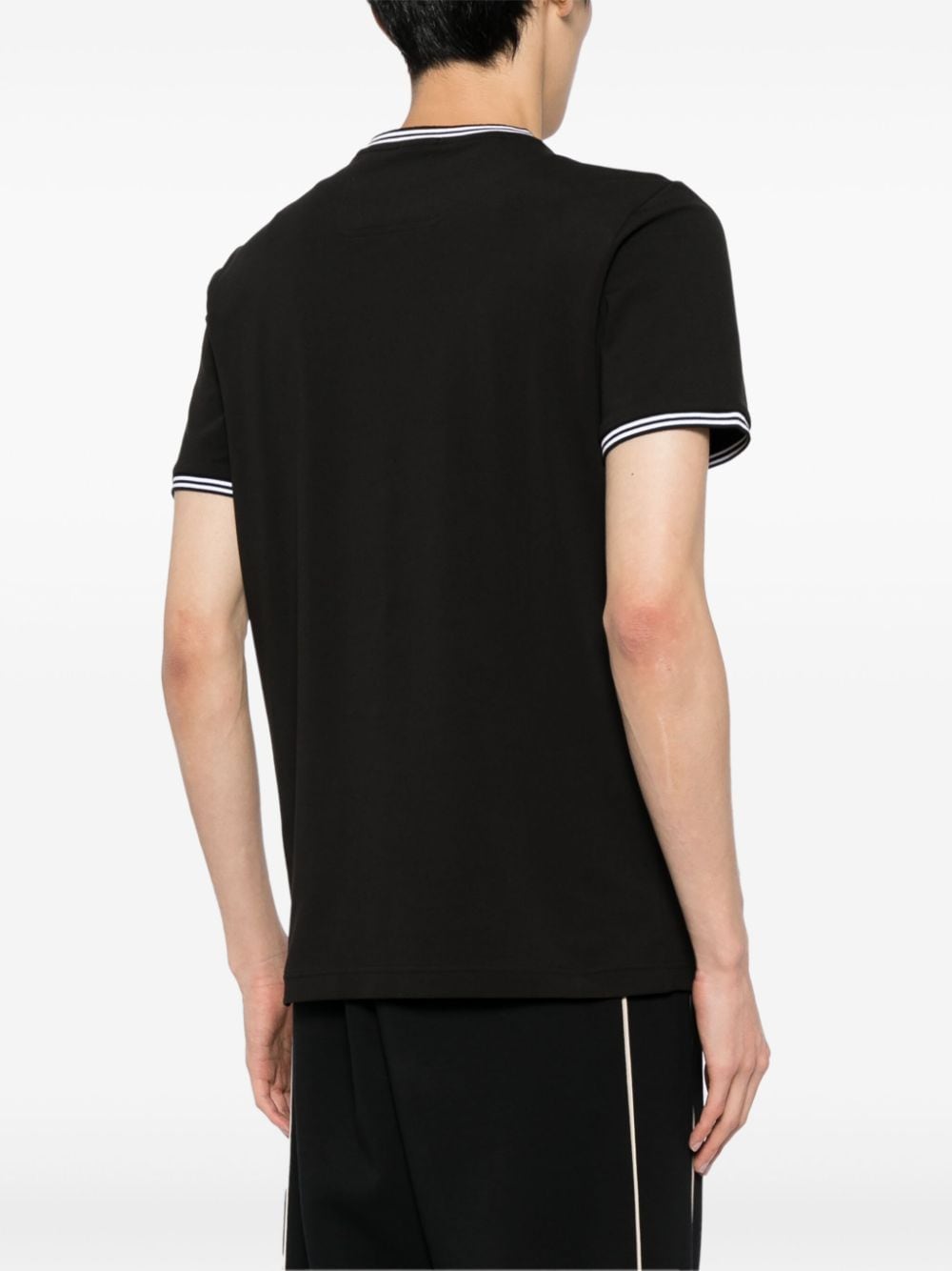 Shop Hugo Boss Logo-patch Crew Neck T-shirt In Black