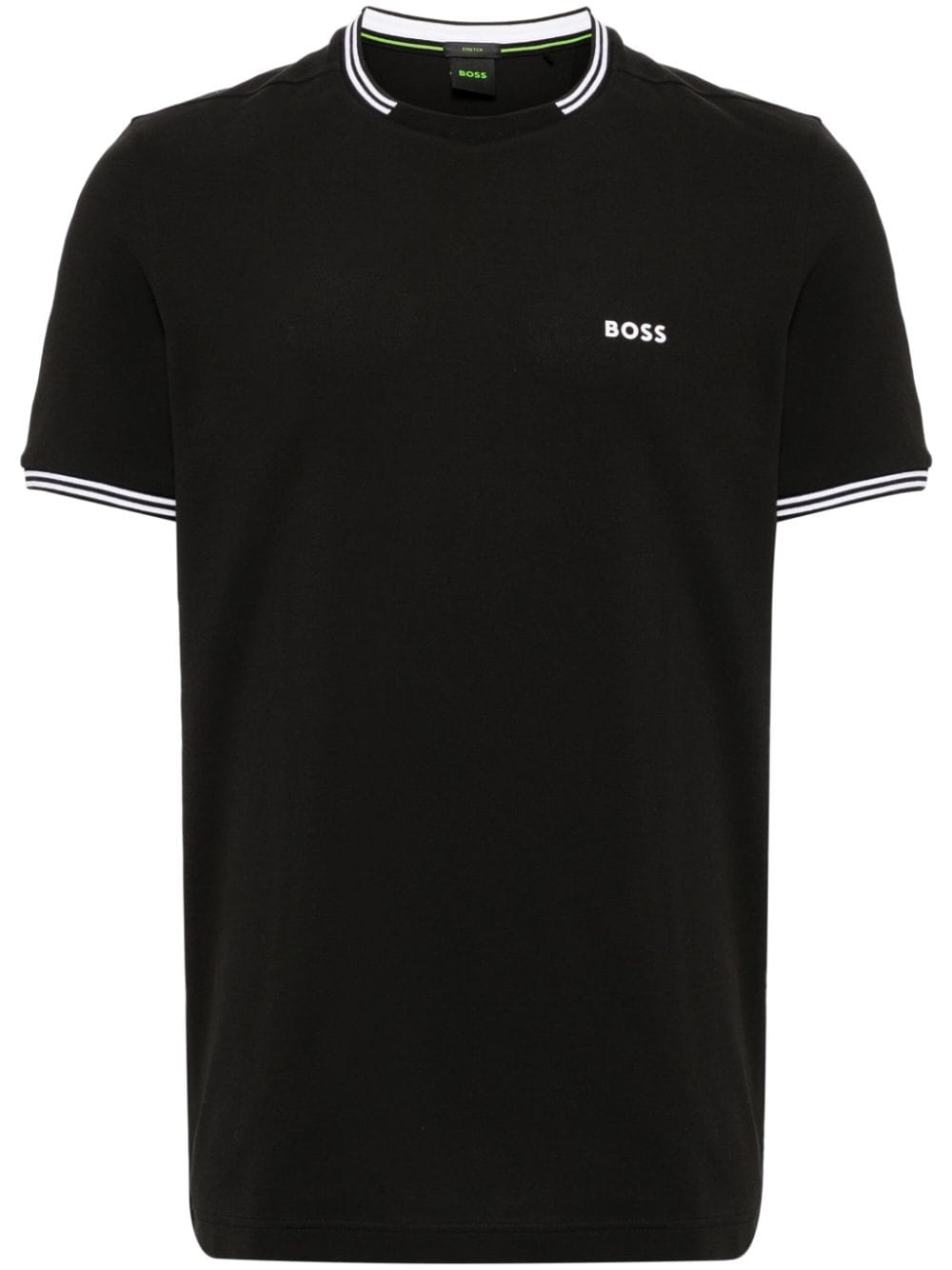 Shop Hugo Boss Logo-patch Crew Neck T-shirt In Black