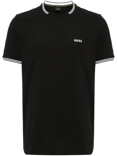 BOSS logo-patch crew neck t-shirt