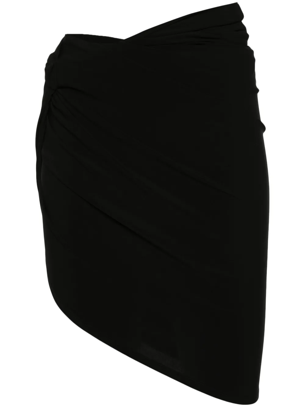 Jacquemus Minirock La Mini Jupe Drapeado In Black