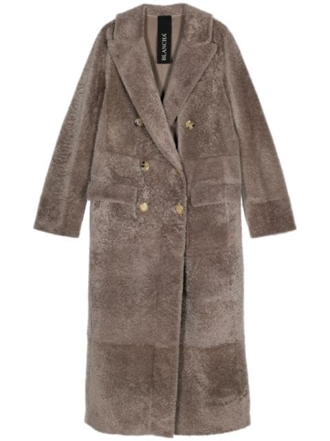 Blancha double-breasted shearling coat