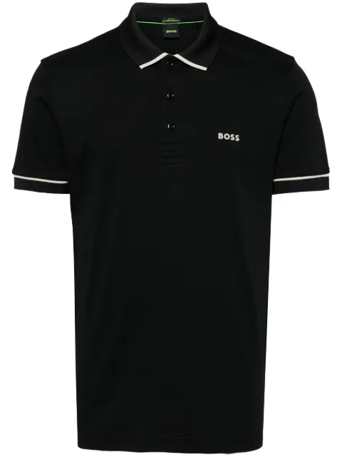 BOSS interlock-weave polo shirt