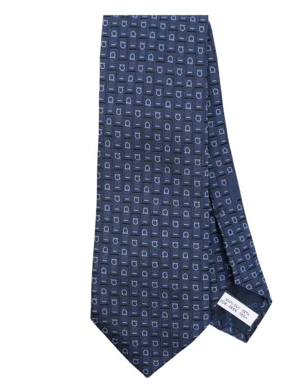 【送料&関税込】Ferragamo Logo Print Cummerbund Ferragamo Monogram print silk tie - Men | Ferragamo
