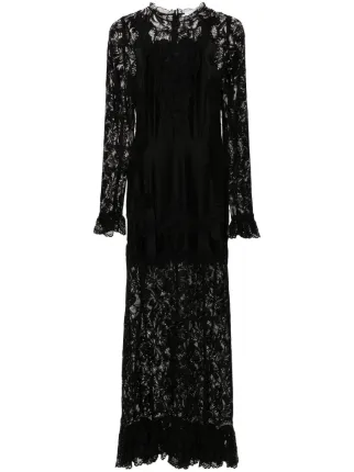 Rabanne floral-lace Detail Maxi Dress | Black | FARFETCH UZ Rabanne floral-lace Detail Maxi Dress | Black | FARFETCH UZ
