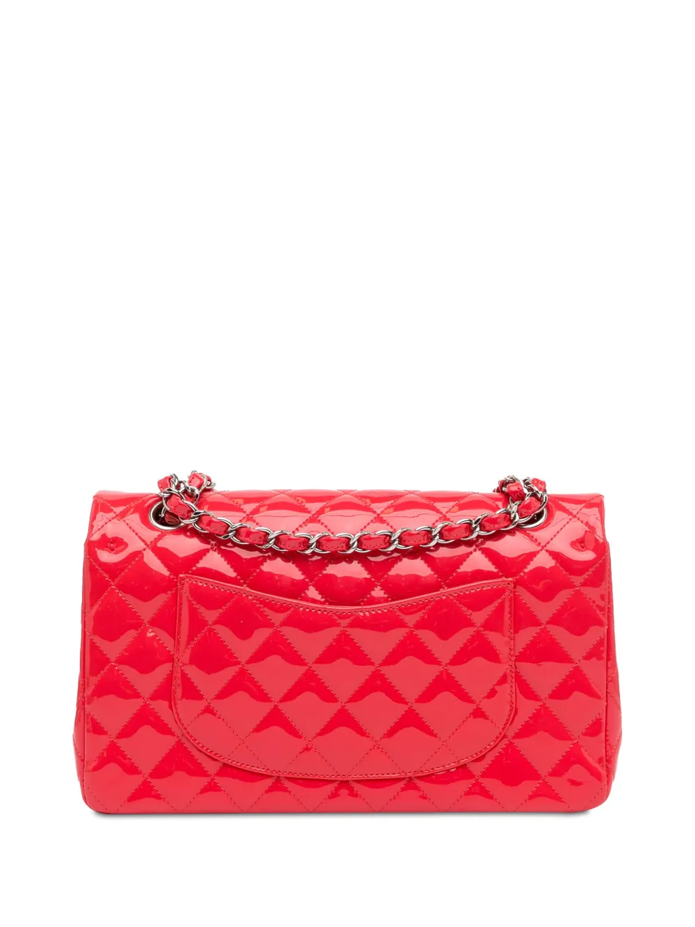 CHANEL Pre-Owned 2015-2016 Medium Classic Patent Double Flap shoulder bag - Rood