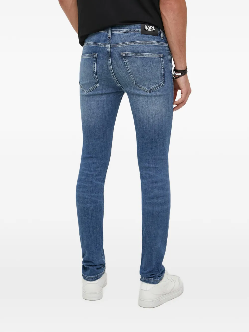 Karl Lagerfeld belt-loop pocket jeans Blauw